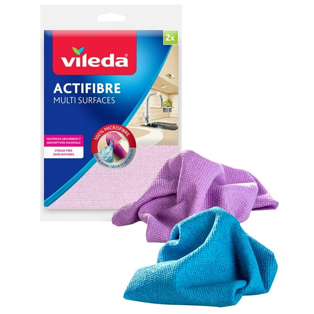 Vileda Actifibre Chiffons Multi-Surfaces, 24 Chiffons