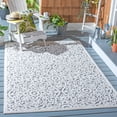 thumbnail image 2 of SAFAVIEH Cabana Henrika Ivory/Grey 2'2"X9' Runner Indoor/Outdoor Area Rug Ivory/Grey, 5'5" x 7'7", 2 of 12