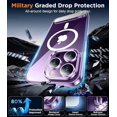 thumbnail image 3 of Funda con Soporte Magnético invisible, Delgada Mate, para iPhone 14 Pro Max, Soporte Transparente, 3 of 7