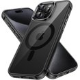 thumbnail image 1 of XUCP-Magnetic Case for iPhone 15 Pro 6.1-Inch Compatible with MagSafe Wireless Charging, Shockproof Phone Bumper Cover, Anti-Scratch Clear Back (Black), 1 of 4