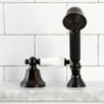 thumbnail image 4 of Kingston Brass KSK4305PLTR Deck Mount Hand Shower with Diverter for Roman Tub Faucet, Oil Rubbed Bronze, 4 of 5