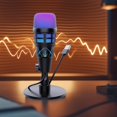 thumbnail image 1 of BELOVING Microphone USB de Jeu pour PC Micro pour Enregistrement Baladodiffusion Diffusion en Continu avec Motif, 1 of 9