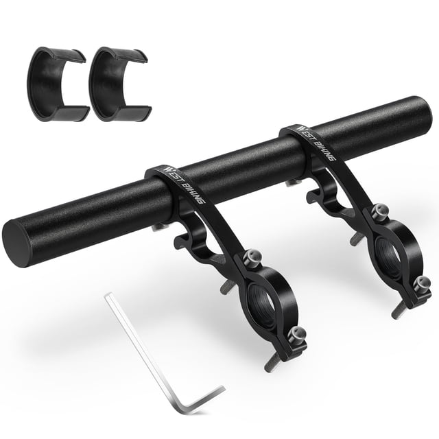 Extensor de manillar de bicicleta de 25mm, soporte de aleación WEST BIKING Marco de extensión del manillar