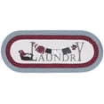 thumbnail image 2 of Safavieh Braided Posters Contemporary Laundry Runner Rug, Ivory/Blue, 1'8" x 4' Oval, 2 of 6
