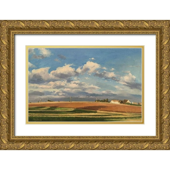 Stube, Ling 24x17 Gold Ornate Wood Framed with Double Matting Museum Art Print Titled - A Fine Day Out