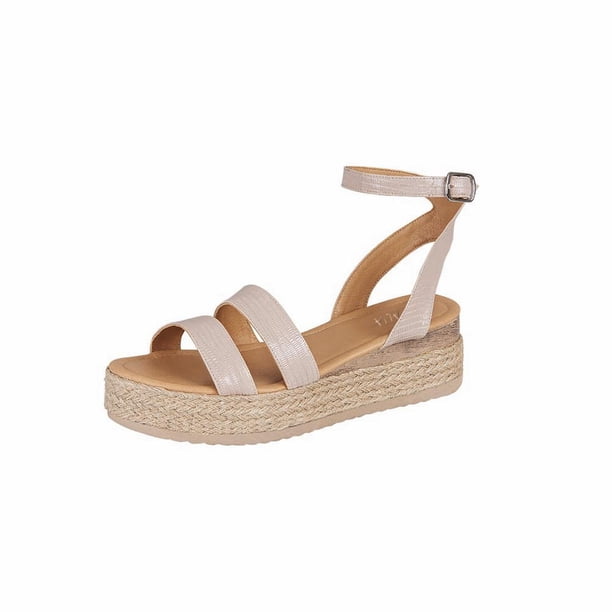 Zapato Plataforma Mujer Casual Nude Liso Castalia Casual