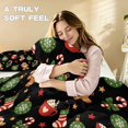 thumbnail image 5 of Yspwyqan Black Christmas 3 Piece Twin XL Size Comforter Set, Cartoon Gingerbread Soft All Season Bedding Set for Holiday Bedroom Decoration, Included 2 Pillowcases, 5 of 7