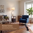 thumbnail image 4 of EDISHINE 58.2in Floor Lamps with table for Living Room, USB-A+Type-C Port, Dimmable Floor Lamps with Shelves, Farmhouse Remote Nightstand Light for Bedroom, Office, Dark Walnut, 4 of 8