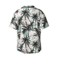 thumbnail image 2 of Wukai Hawaii Palms Men's Casual Short-Sleeve Button Down Shirt - Lightweight Summer Dress Shirt for Daily Wear-XX-Large, 2 of 7
