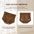 thumbnail image 4 of MecTo Women's Seamless Underwear No Show Panties Tummy Control Hipster High Waisted Briefs 5 Pack Plus Size, 4 of 6