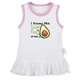 thumbnail image 1 of I Know the Guac Is Extra Funny Dresses For Baby, Newborn Babies Skirts, Infant Princess Dress, 0-24M Kids Graphic Clothes (White Sleeveless Dresses, 0-6 Months), 1 of 4