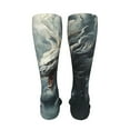 thumbnail image 6 of Kdxio Cloud White Dragon Funny Silky Novelty Funky Long Knee High Socks Soft 3D Print Cosplay Crazy Stockings for Men Women, 6 of 8