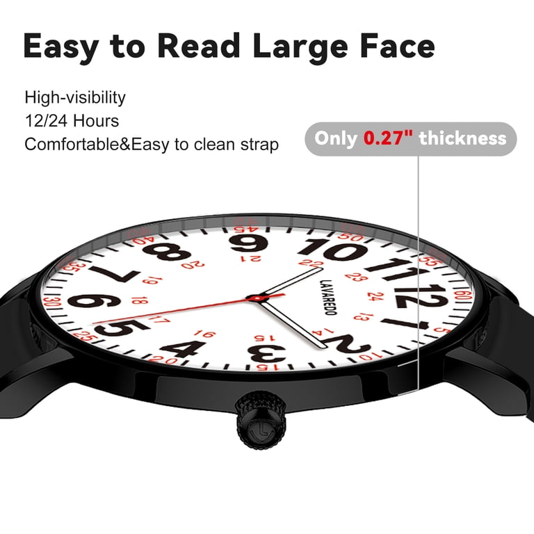 38mm Silicone Band Analog Watch for Nurses with Second Hand Water Resistant Amazon.com: Beeasy Waterproof Nurse Watch - 38mm Analog  main image 3