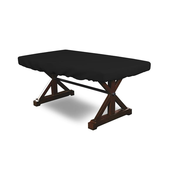 Poker Table Cover 18 Oz Waterproof - 100% Weather Resistant Outdoor Game Table Cover with Elastic at 4 Sides (84" W x 42" D x 8" H, Black)