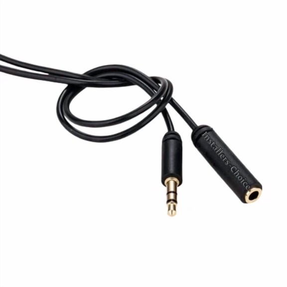 FLINT- 3Ft 3.5Mm Audio Male To Female Extension Aux Cable Stereo Headphone Slim Cable