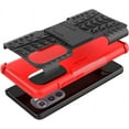 thumbnail image 2 of Tyre Pattern Design Case for Motorola Edge 2022 (Not 2021) with Kickstand, Heavy Duty Shockproof TPU+PC Material Double Layer Protection Phone Case for Motorola Edge 2022 XC Red, 2 of 11