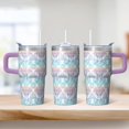 thumbnail image 2 of 20oz elephant Tumbler with Handle Comfort Grip elephant Lover Cup Ideal Father's Day Christmas Gift for Women Men elephant Enthusiasts, 2 of 6