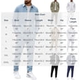 thumbnail image 4 of Zenithor Men's 2 Piece Linen Set Long Sleeve Button Down Shirts and Drawstring Straight Pants Casual Beach Vacation Outfits S-3XL, 4 of 8