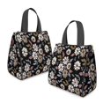 thumbnail image 2 of Pioneer Flower Floral Print Pattern Insulated Lunch Bag for Women & Adults,Large Portable Soft Cooler Lunch Bag,Thermal Food Storage Tote with Pearl Cotton,8.66L,8.75x5.75x9.5 Inch, 2 of 6