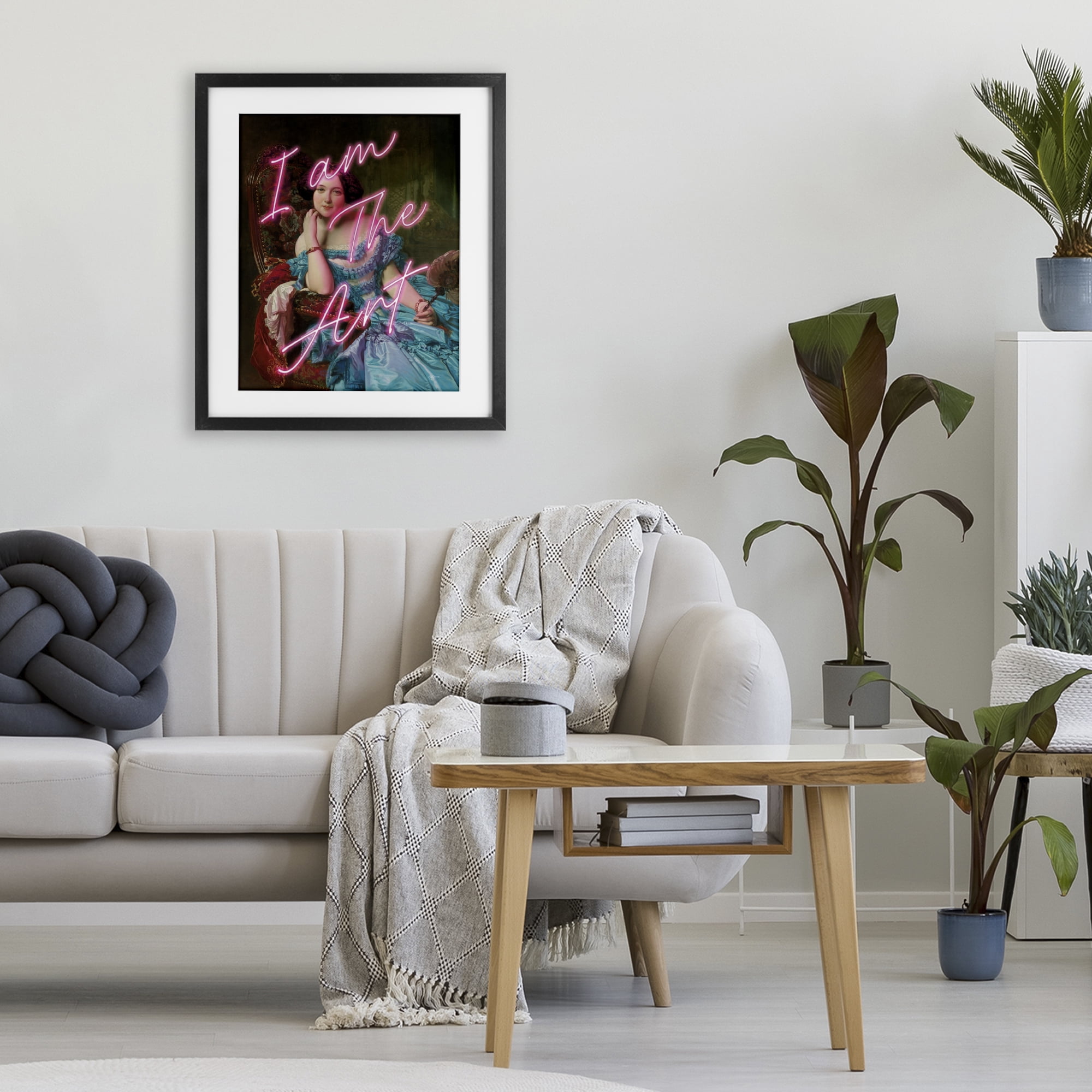 Stupell Industries I Am The Art Portrait Black Framed Print Under Glass, design by Mary Urban