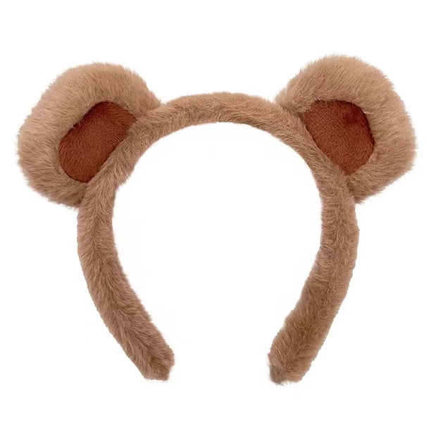 Diadema con orejas de oso, disfraz de oso, diadema de animales hinchados para festivales, fiestas, diademas