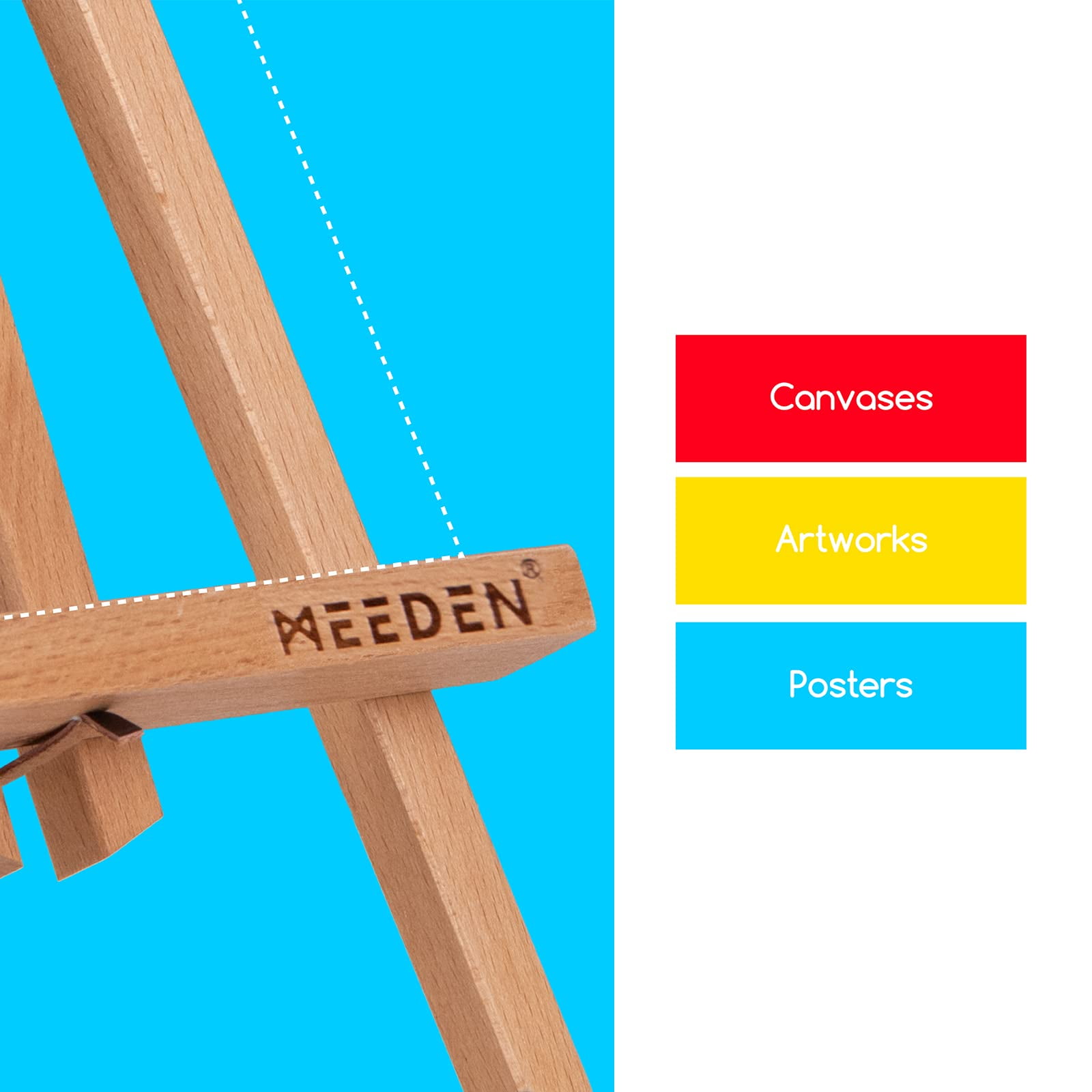 MEEDEN 12" Table Top Easel for painting, Beech Wood Tabletop Easel for Display and Painting, A-Frame Table Easel for Artist and Adults, 12 Pack