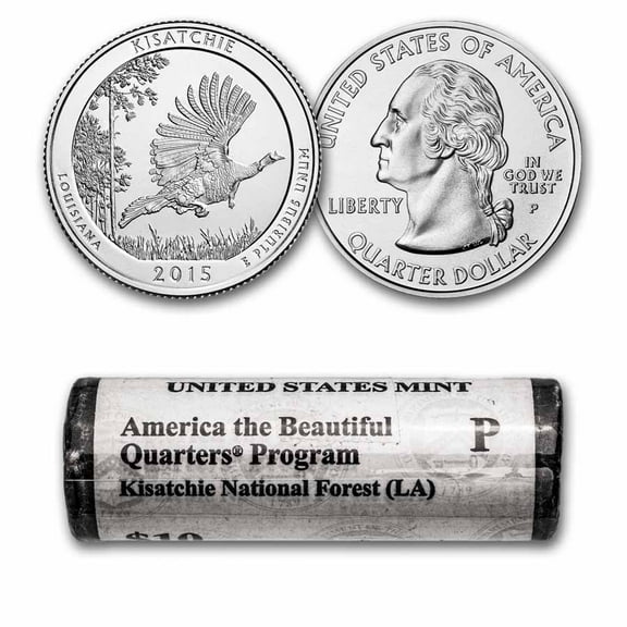2015-P ATB Quarter Kisatchie National Forest 40-Coin Roll BU