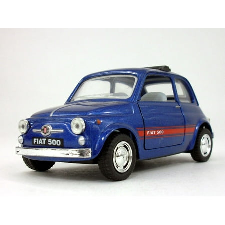 Classic Fiat 500 1/24 Scale Diecast Model - Blue