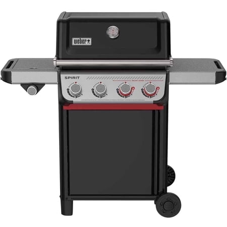 Weber Spirit E-435 4 Burner Liquid Propane Gas Grill for Outdoor Cooking, Black