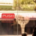 thumbnail image 6 of 2Set Push Pull Door Stickers, 4.7in Push and Pull Signs Plate Acrylic Vertical Self-Adhesive for Doors Glass Window Business Stores, Rectangle, Green, 6 of 6