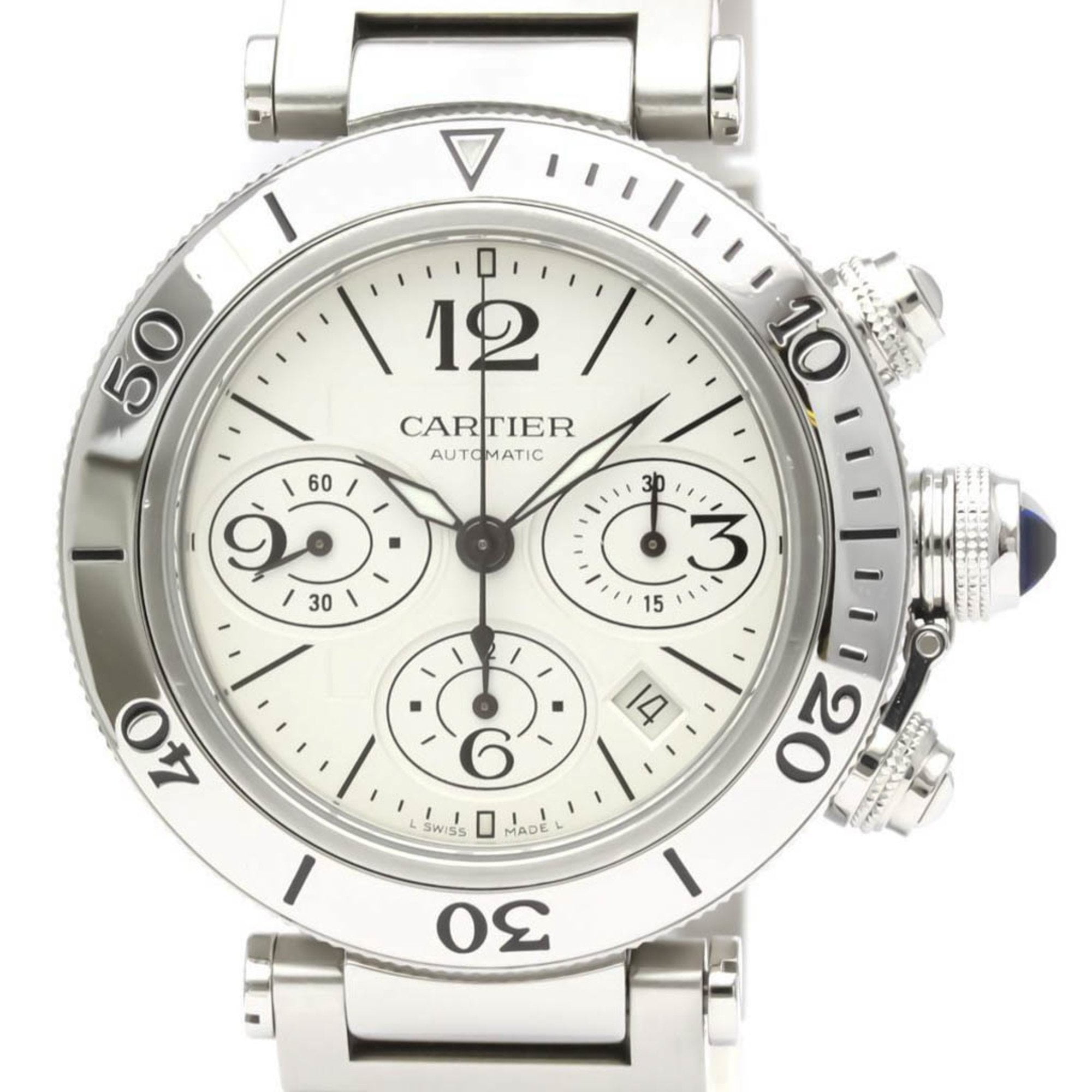 Used Polished CARTIER Pasha Seatimer Chronograph Dominican