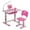 Pink, variant on ZToonmas School Supplies Children'S Combined Study Table Plastic Work Table Can Be Raised and Lowered