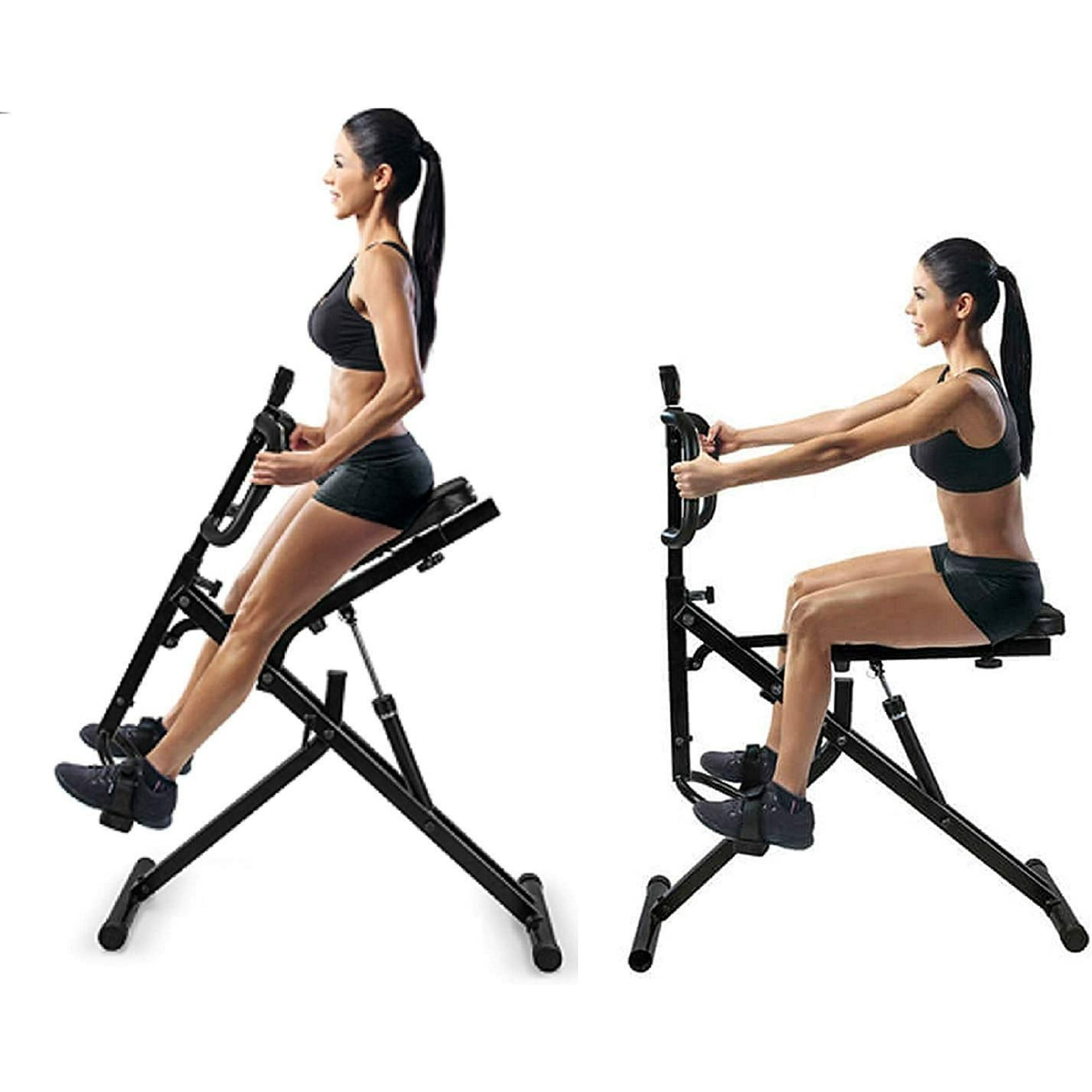 Total Crunch Power Rider AB Cruncher Row Squat Assist Machine Glute Workout Exercise AB Core Toner Abdominal Trainer Muscle Cardio Fitness Equipment Home Gym for Legs Glutes Buttocks w Monitor Walmart...