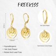 thumbnail image 4 of Disc Leverback Earrings for Women: Dainty 14k Gold Plated Dangle Earrings for Women Hypoallergenic Hammered Teardrop Coin Earring Set Gold Jewelry for Womens Trendy, 4 of 7