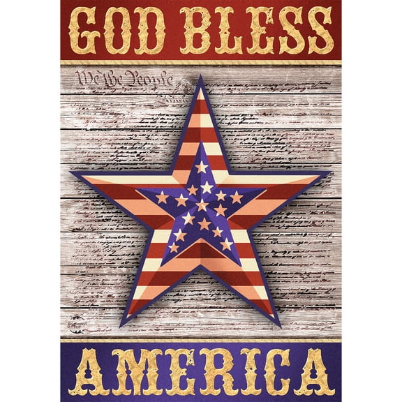 Briarwood Lane Everyday 4th of July Garden Flag 12x18 For Outdoor God Bless America Star Patriotic For 4th of July Garden Flag Flags For Outside