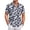 Navy010, variant on QHRMKOG Mens Shirt Loose Fit Tropical Print Short Sleeve Hawaiian Shirt Breathable Holiday Button Down Beach Shirt Summer Fashion Tops Green 3XL