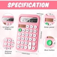 thumbnail image 2 of Mini Pocket Calculator Small Cute 12 Digits Standard Function Calculators for Home School Office (White, Pink)-Mint Green, Pink, 2 of 6