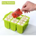 thumbnail image 2 of 12-Cavity Large Homemade Popsicle Maker Set - Ice Pop Molds with 50 Popsicle Sticks, 50 Bags, 50 Ties, Funnel, Recipes, and Cleaning Brush for Easy DIY Ice Pops, 2 of 5