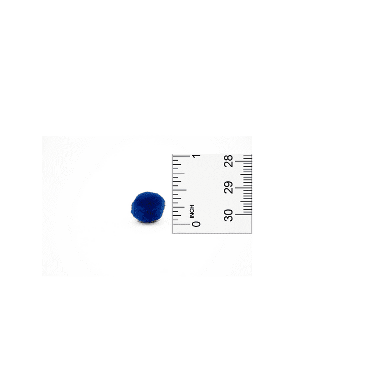 0.5 inch Royal Blue Tiny Craft Pom Poms 100 Pieces, Size: Small