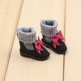 thumbnail image 2 of Botas perfke 1/6 Bowknot zapatos aptos para Blythe Azone Negro, 2 of 6