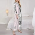 thumbnail image 3 of Vsdgher cat Pajamas Set Long Sleeve Sleepwear Womens Button Down Nightwear Pj Sets-Medium, 3 of 7
