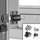 thumbnail image 1 of 1 Set Lock Sliding Sash Stopper Cabinet Locks Straps Doors Security Anti-Theft Lock Window Sliding Door Aluminum Alloy Material, 1 of 5