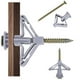 thumbnail image 1 of Cavity Wall Anchors, Drywall Anchor Kit with Screws, Self-Drilling Wall Anchors, Gray, 65 lbs (One Size, 50 Anchors + 50 Screws), 1 of 3