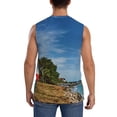 thumbnail image 4 of Pofeuu Lighthous Print Men's Muscle T-Shirt, Sleeveless, Muscle Tank, Classic Muscle Tee Top For Men Casual Sleeveless Muscle T-Shirt Trendy Clothes-X-Large, 4 of 7