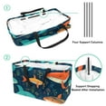thumbnail image 4 of Whale Large Capacity Reusable Foldable Oxford Cloth Storage Bin Cube Organizer with Grocery and Picnic Baskets, 4 of 7