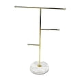thumbnail image 1 of Nordic Jewelry Necklace Earrings Display Rack Holder Solid Marble Base, 1 of 8