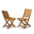 thumbnail image 2 of East West Furniture Beasley 9-piece Patio Dining Set w/ Slat Back in Natural Oil, 2 of 3