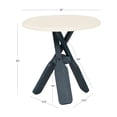 thumbnail image 5 of Powell Mays Coastal Round Indoor Accent Side Table, 22" Tall, Distressed Blue/Cream, 5 of 11