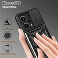 thumbnail image 6 of CCSmaller for Xiaomi Poco F5 5G Case with Slide Camera Cover for Men, Military Grade Drop Protective Phone Cover Case with Ring Kickstand for Xiaomi Redmi Note 12 Turbo 5G/Poco F5 5G SJ Rose Gold, 6 of 8