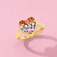 thumbnail image 4 of Ross-Simons Italian Multicolored Murano Glass Mosaic Floral Heart Ring in 18kt Gold Over Sterling, Women's, Adult, 4 of 5